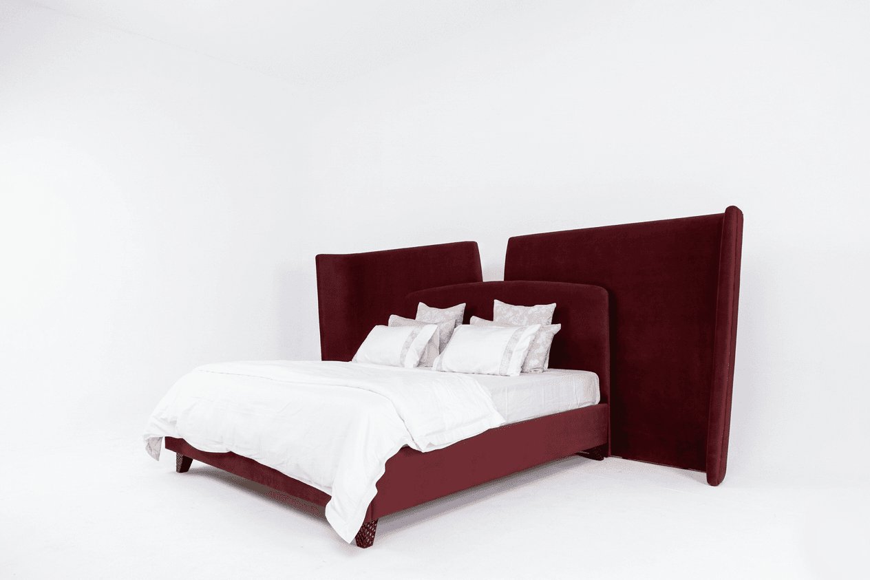 Velvet Panel Bed